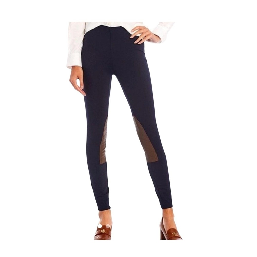 Ralph Lauren Rugby Leggings SZXS Olive Green Equestrian Knee Patch‎ Pants